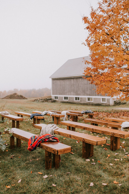 Moody fall barn wedding in Maine