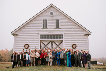 Moody fall barn wedding in Maine