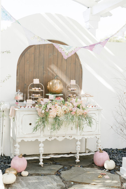Pink pumpkin baby shower