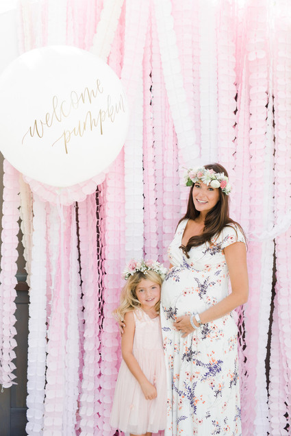 Pink pumpkin baby shower