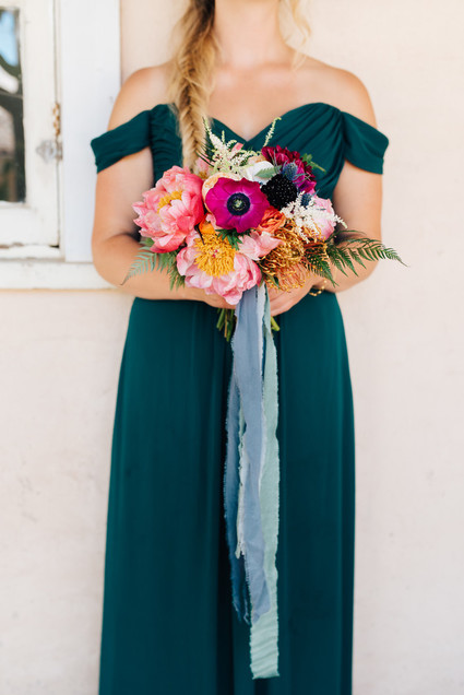 Emerald green bridesmaid dress