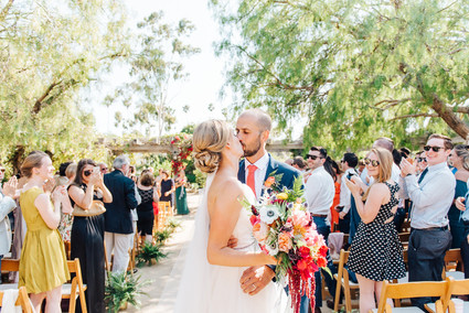 Colorful wedding at the Santa Barbara Historical Museum