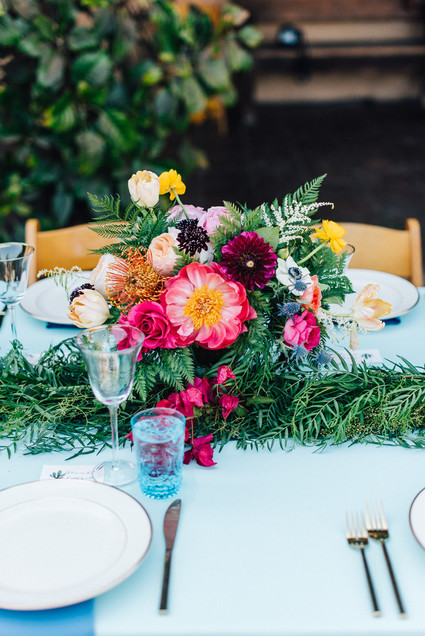 Colorful wedding at the Santa Barbara Historical Museum