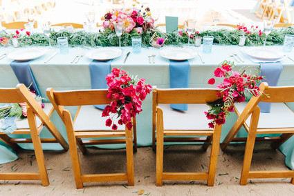 Colorful wedding at the Santa Barbara Historical Museum
