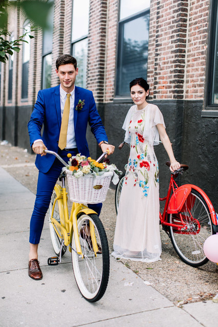 Bright whimsical engagement photos in Philadelphia