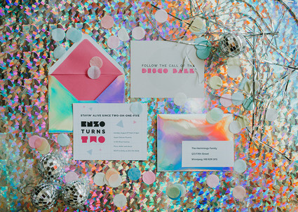 Disco pizza party second birthday