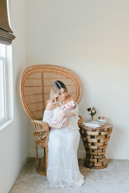 Floral boho girl's nursery and newborn photos