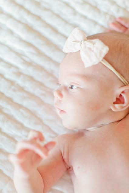 Floral boho girl's nursery and newborn photos