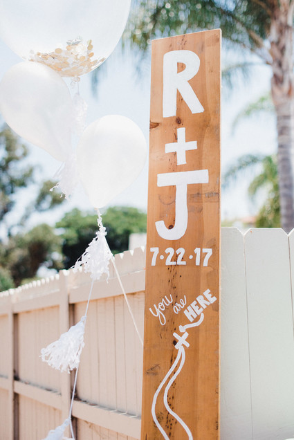 modern macrame backyard wedding in Oceanside Inspiration