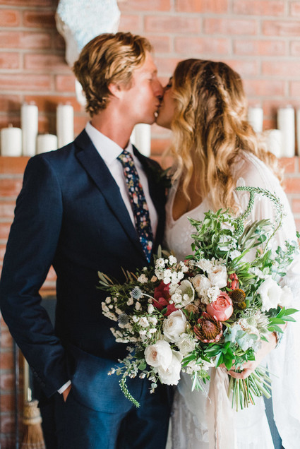 modern macrame backyard wedding in Oceanside Inspiration