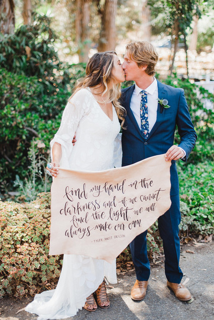 modern macrame backyard wedding in Oceanside Inspiration