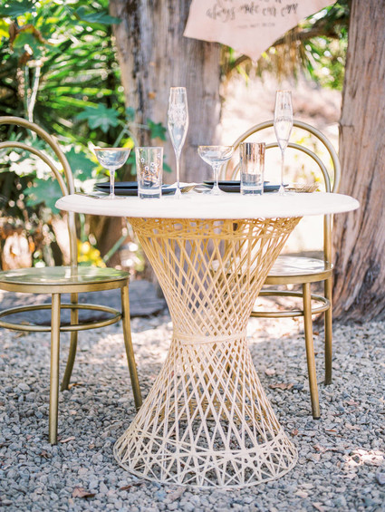 modern macrame backyard wedding in Oceanside Inspiration