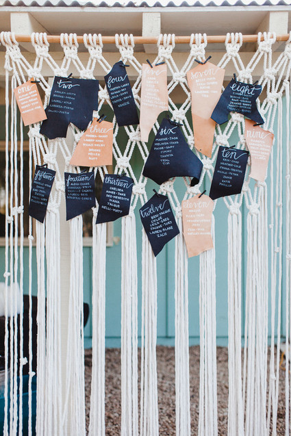modern macrame backyard wedding in Oceanside Inspiration