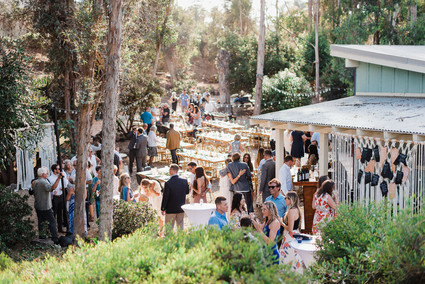 modern macrame backyard wedding in Oceanside Inspiration