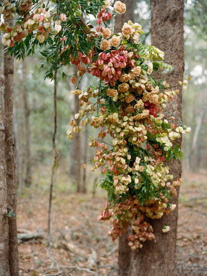 Floral fall forest elopement
