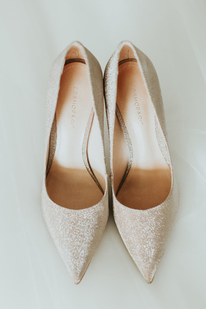 gold bridal shoes