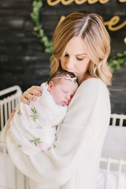 Rustic winter nursery and newborn photos on 100 Layer Cakelet