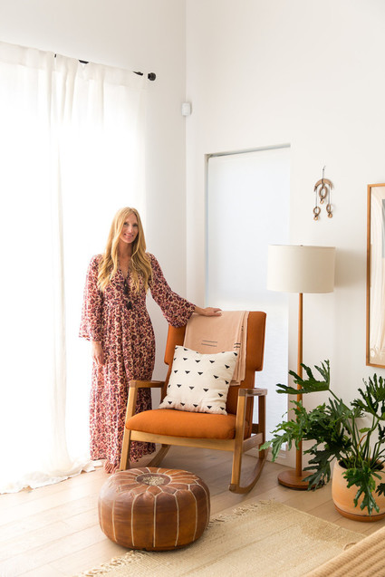 Cozy master bedroom for fall with Coyuchi on 100 Layer Cake