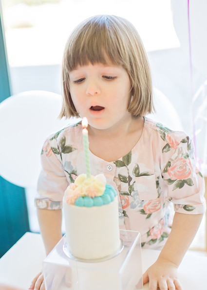 Happy clouds and rainbows 3rd birthday party