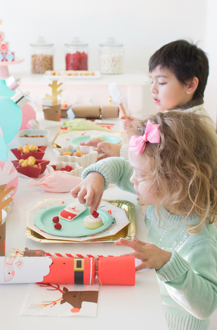 Bright festive cookie decorating party on 100 Layer Cakelet