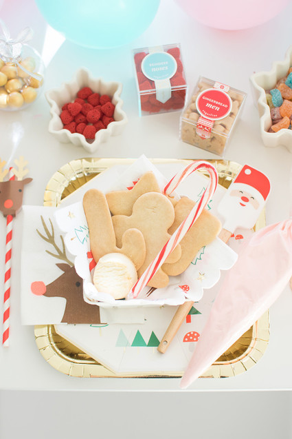 Bright festive cookie decorating party on 100 Layer Cakelet Inspiration