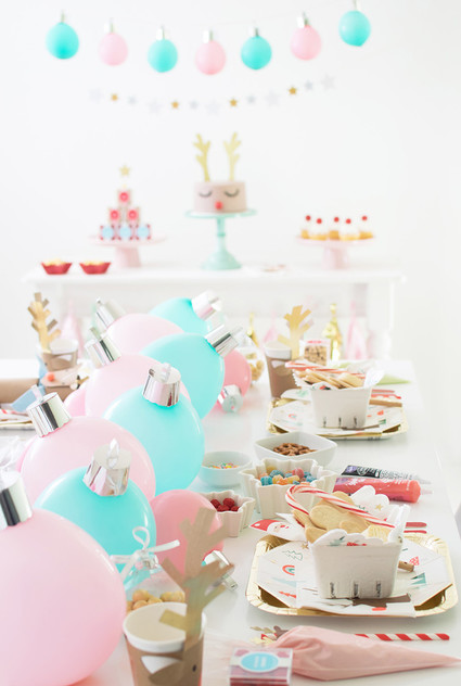Bright festive cookie decorating party on 100 Layer Cakelet
