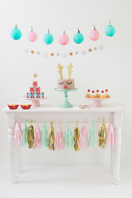 Bright festive cookie decorating party on 100 Layer Cakelet Inspiration