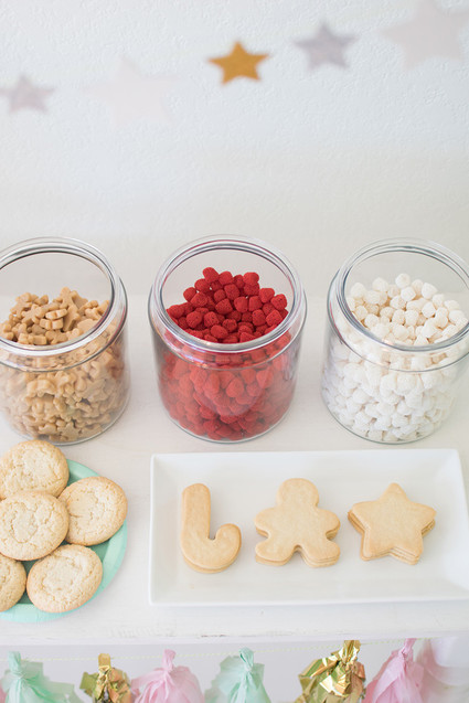 Bright festive cookie decorating party on 100 Layer Cakelet