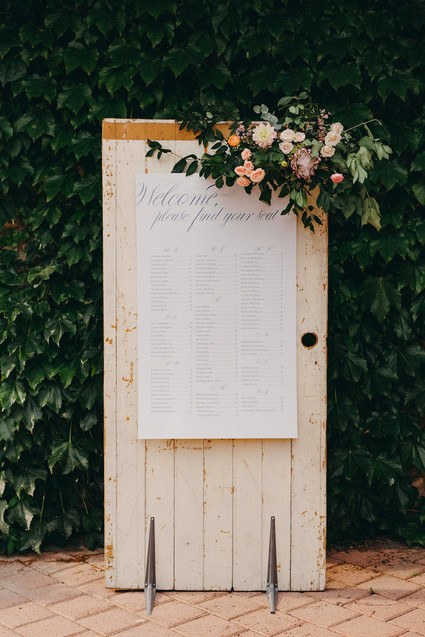 Elegant simple seating chart