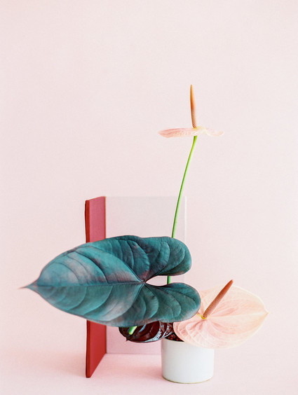 modern color blocked wedding inspiration