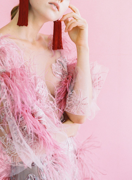 modern color blocked wedding inspiration