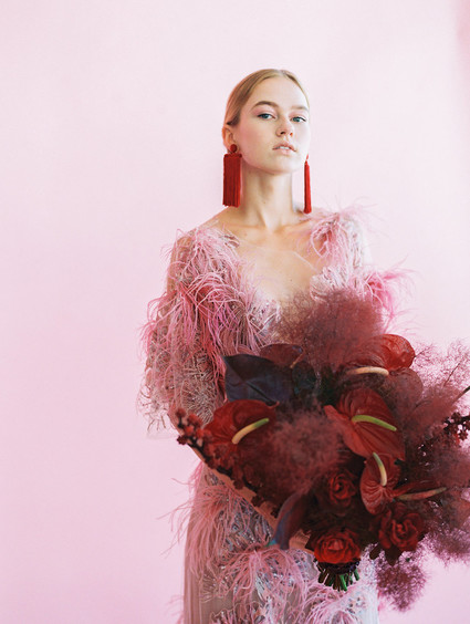 modern color blocked wedding inspiration