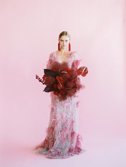 modern color blocked wedding inspiration