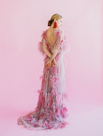 modern color blocked wedding inspiration