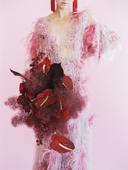 modern color blocked wedding inspiration