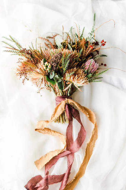 organic fall bridal bouquet