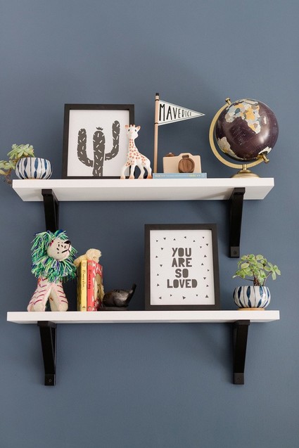 Classic modern boy's nursery and newborn photos