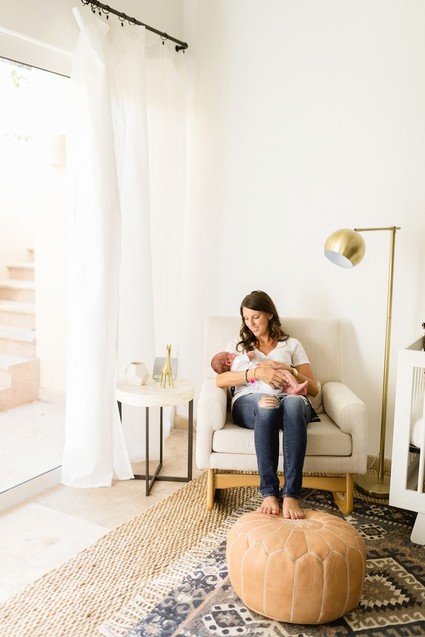 Classic modern boy's nursery and newborn photos