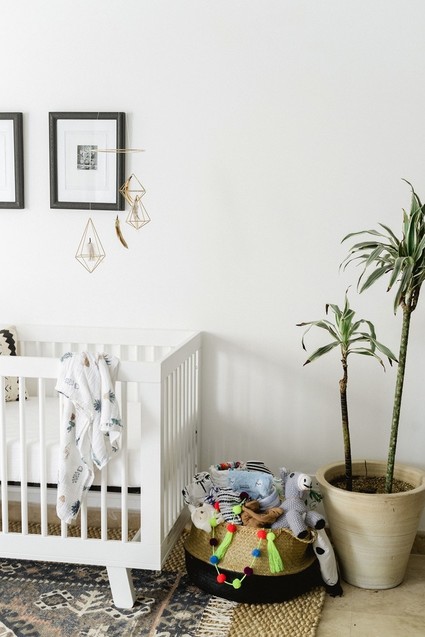 Classic modern boy's nursery and newborn photos