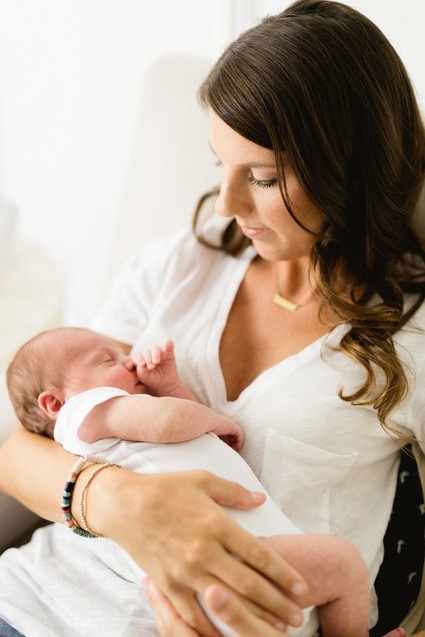 Classic modern boy's nursery and newborn photos