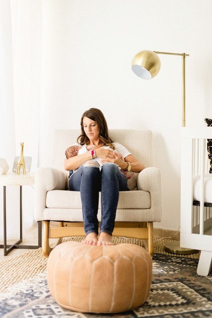 Classic modern boy's nursery and newborn photos