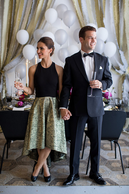 Black and Gold New Years Eve Party Inspiration Inspiration