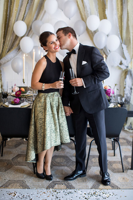Black and Gold New Years Eve Party Inspiration Inspiration