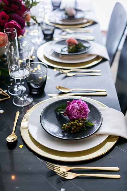 Black and Gold New Years Eve Party Inspiration Inspiration