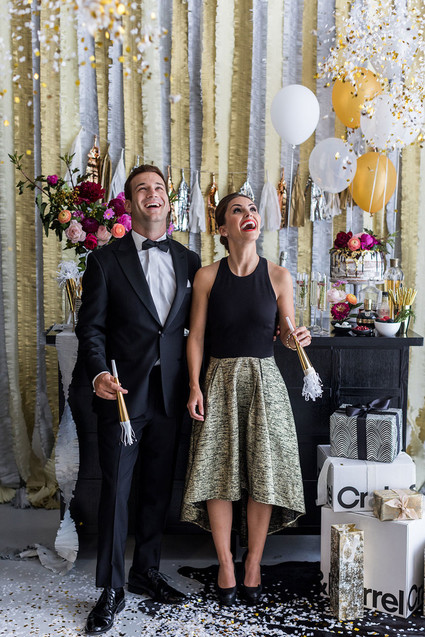 Black and Gold New Years Eve Party Inspiration Inspiration
