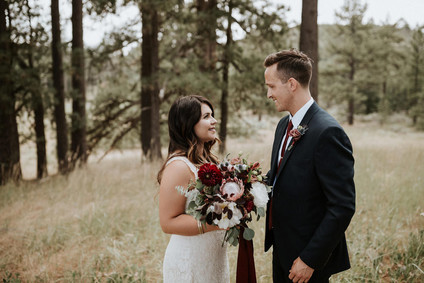 Intimate fall camp wedding at Mount Laguna in San Diego