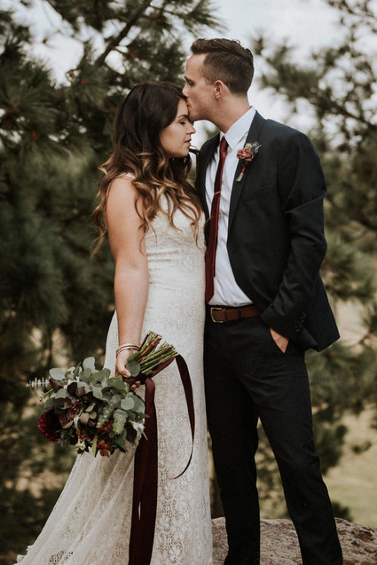 Intimate fall camp wedding at Mount Laguna in San Diego