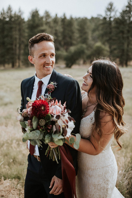 Intimate fall camp wedding at Mount Laguna in San Diego