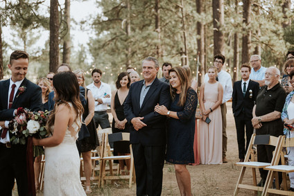 Intimate fall camp wedding at Mount Laguna in San Diego