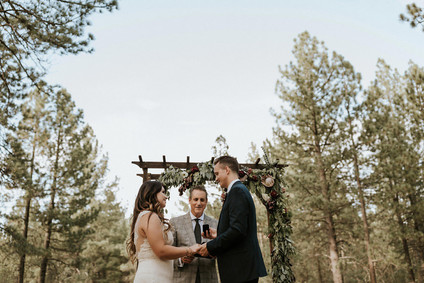 Intimate fall camp wedding at Mount Laguna in San Diego